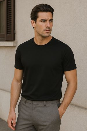 Camiseta masculina preta Básica